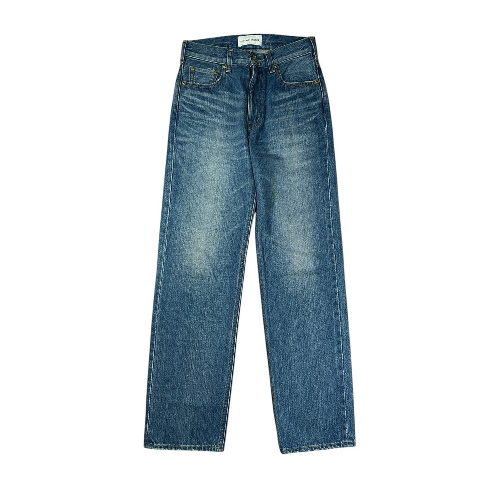 Tu Es Mon Tresor Emerald Jean Womens Size 25 High Rise Straight Boyfriend Fit